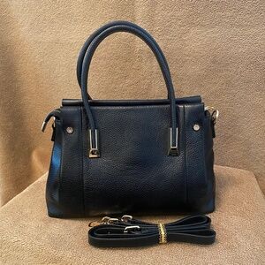 Black Leather Satchel